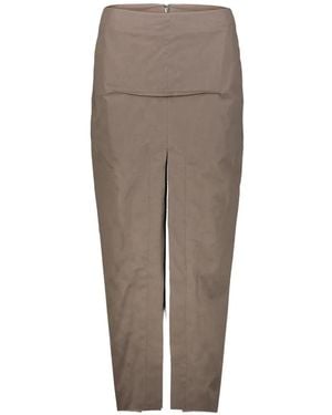 Rick Owens Slit-Detail Maxi Skirt - Brown