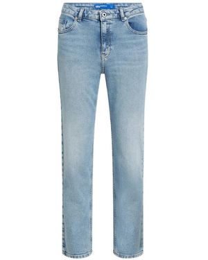 KARL LAGERFELD Logo-Patch Jeans - Blue