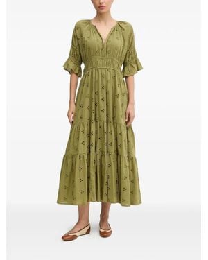INTROPIA Amelia Ruffled Floral Dress - Green