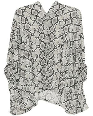Junya Watanabe Haut À Imprimé Peau De Serpent - Grey