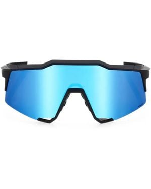100% Eyewear Speedcraft Geometric-Frame Sunglasses - Blue