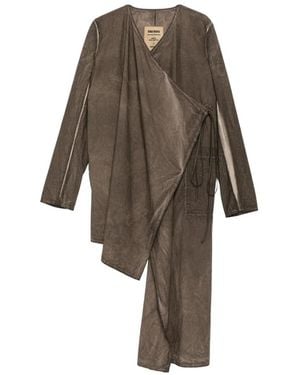 Uma Wang Asymmetric Drape Shirt - Natural