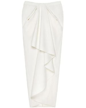 Givenchy Jupe Longue En Laine Et Mohair - Blanc