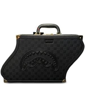Sprayground Raised Check Shark Briefcase - Black