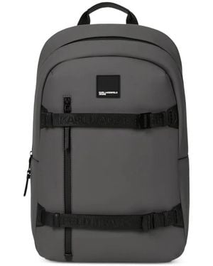 KARL LAGERFELD Beschichteter Rucksack Aus Faux-Leder - Schwarz