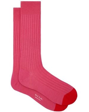 Paul Smith Calcetines De Canalé - Rosa