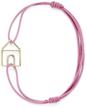Aliita Casita Pura House-Motif Cord Bracelet - Pink