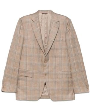 Canali Checked Blazer - Natural