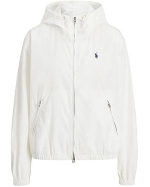 Polo Ralph Lauren Veste Zippée À Capuche - White