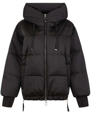 DUNO Hooded Quilted Jacket - Black