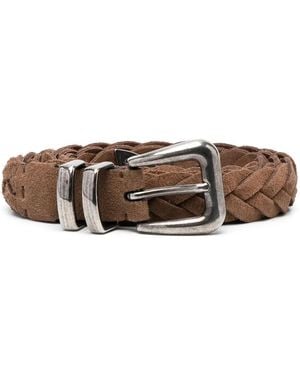 Brunello Cucinelli Braided Leather Belt - Brown