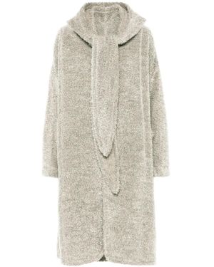 Issey Miyake ループ ウールコート - ホワイト