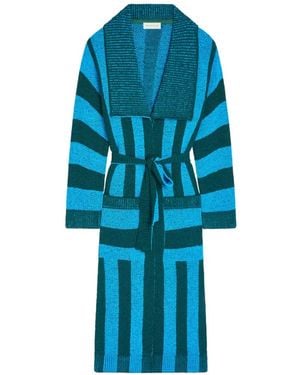 Dries Van Noten Cárdigan Con Cinturón - Azul