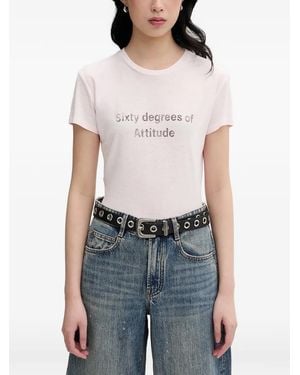 Miss Sixty Slogan-Print T-Shirt - Blue