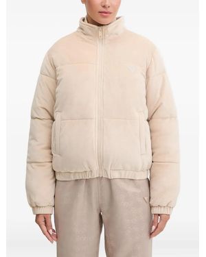 Guess Quilted Zip Jacket - Natural