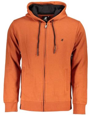 U.S. Grand Hoodie Zippé À Logo Brodé - Orange