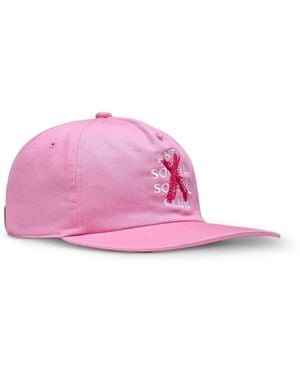 ANTI SOCIAL SOCIAL CLUB Cancelled Paint Embroidered Snapback Cap - Pink