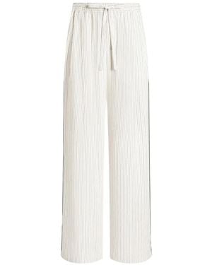 Dolce & Gabbana Pantalones vanity a rayas - Blanco