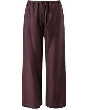 Amomento Broek Met Trekkoord - Paars