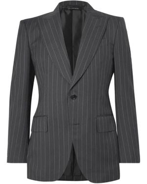 Tom Ford Pinstripe Single-Breasted Suit - Black