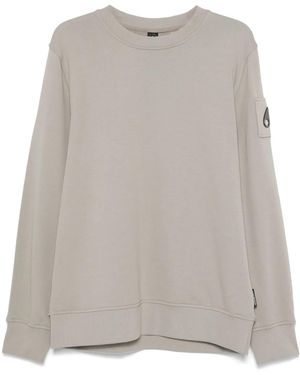 Moose Knuckles Logo-Plaque Sweatshirt - Grey