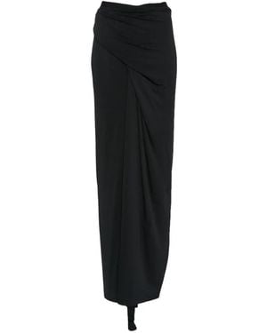 Rick Owens Draped Asymmetric Skirt - Black
