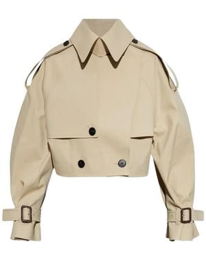Givenchy Cropped Double-Breasted Jacket - Natural