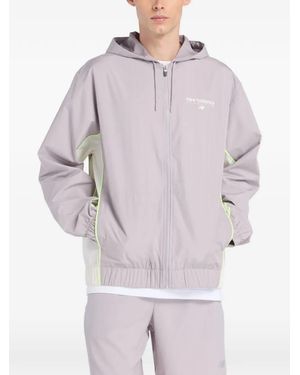New Balance Trackside Piping-Detail Jacket - Grey