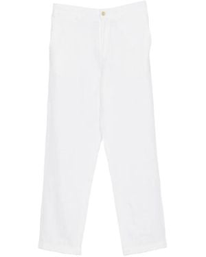 Les Deux Pantalon À Taille Élastiquée - White