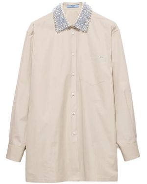 Prada Chemise En Popeline - White
