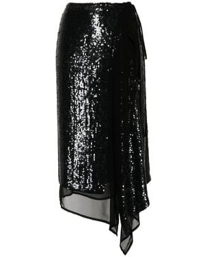 P.A.R.O.S.H. P.A.R.O..H. Sequin-Embellished Skirt - Black