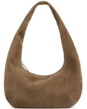 Mansur Gavriel Mini Gnocchi Suede Shoulder Bag - Brown