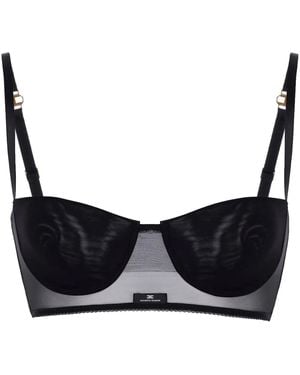 Elisabetta Franchi Tulle Bra Top - Black