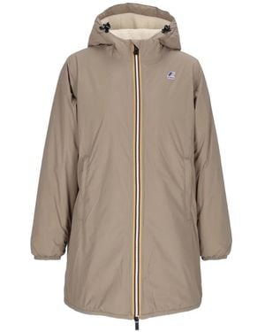 K-Way Eiffel East Orsetto Parka Coat - Natural