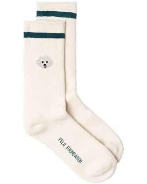 PELO FOUNDATION Calcetines con parche maltés - Blanco