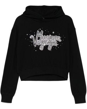 Musium Div. Logo Embroidery Hoodie - Black