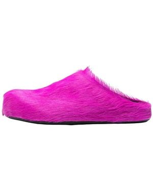 Marni Fussbett Sabot Mules - Purple