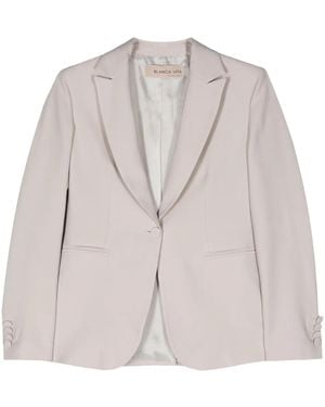 Blanca Vita Gelsemy Single-Breasted Blazer - Natural