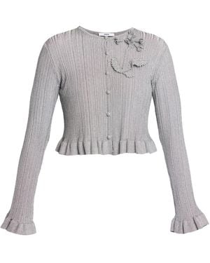 Erdem Cardigan Con Pieghe - Grigio