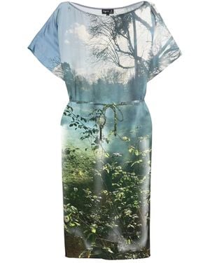 agnès b. Saphir "Jardin Brumeux" Dress - Blue