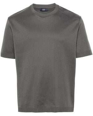 Herno Cotton T-Shirt Bordi Continui - Grey