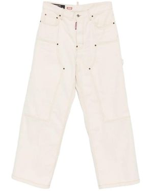 DSquared² Vaqueros A Paneles Con Apliques - Blanco
