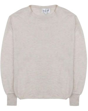 OSCAR THE COLLECTION Drop-Shoulder Jumper - White