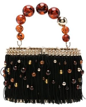 Rosantica Mini Fringed Handbag - Black