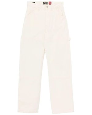 Superdry Pantalones rectos con pinzas - Blanco
