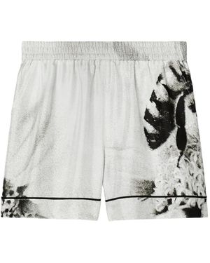 Tory Burch Shorts mit grafischem Print - Weiß