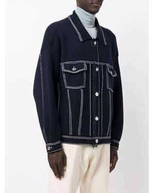 Barrie Oversized Denim Jacket - Blue
