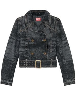 DIESEL De-Legend-S Belted Denim Jacket - Black