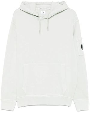 C.P. Company Sudadera con capucha y detalle Lens - Blanco