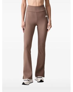 EA7 Legging Évasé À Design Nervurée - Natural